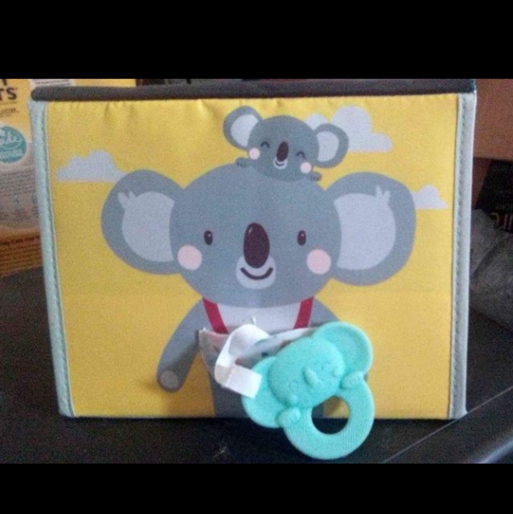 Taf Toys Koala Infant Tummy-time High Contrast Soft Crinkle Activity Book with H